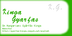 kinga gyarfas business card